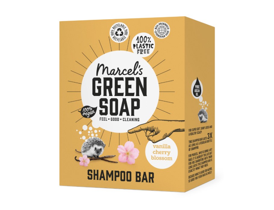 Marcel's Green Soap Shampoo Bar - Vanilla Cherry Blossom - 90G