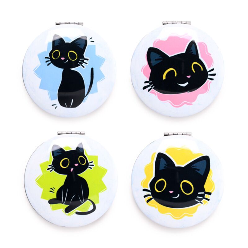 Lucky the black cat kompakt make-up spejl