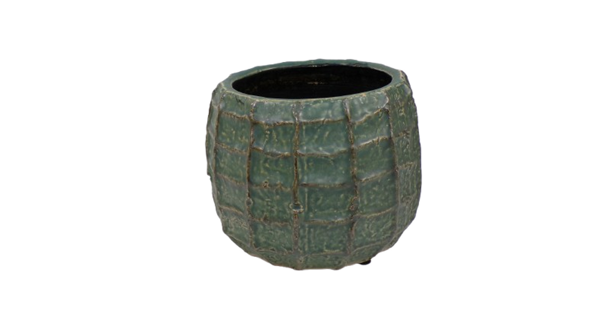 Pot troyes d21 h16cm green