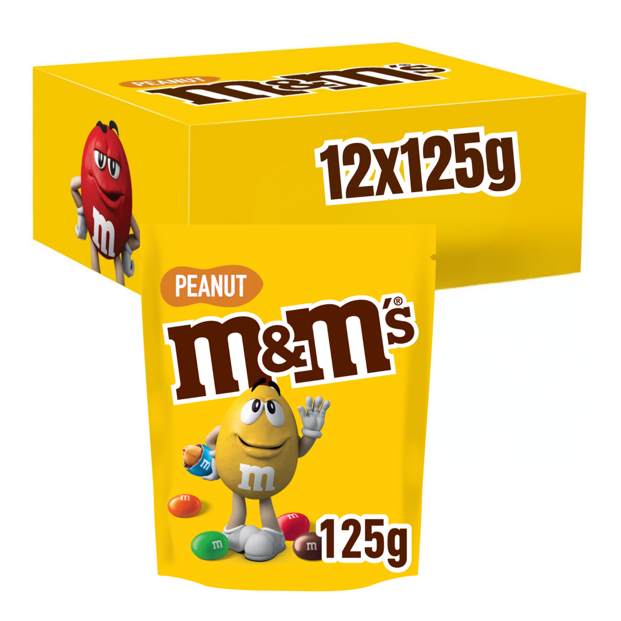 M m's peanuts bag (12x 125 gr)
