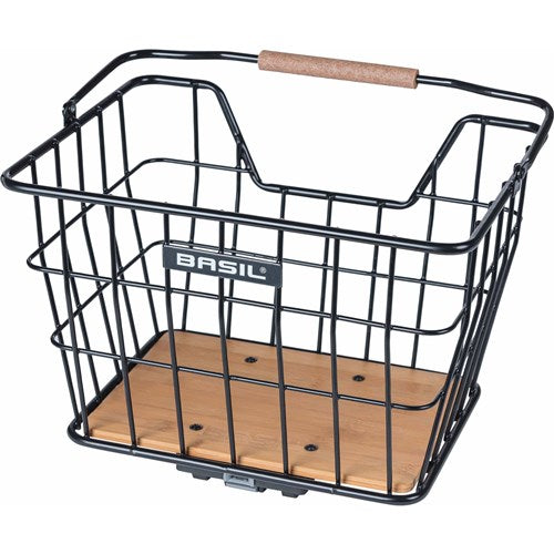 Basil cykelkurv nordland mik 23 liter 23 x 33 x 19 cm for og/eller bag sort brun