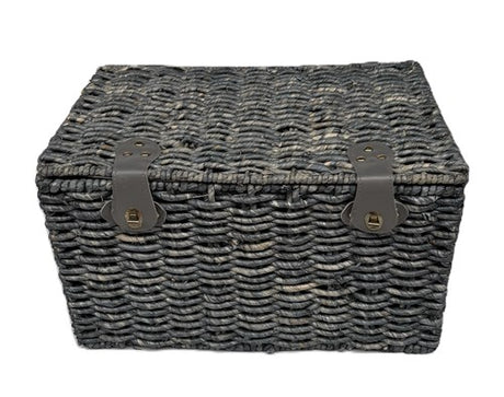 Bagerkurv blågrå stor 47x31x28 med låg