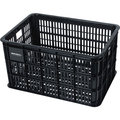 Basil cykelkasse L - stor - 40 liter - sort