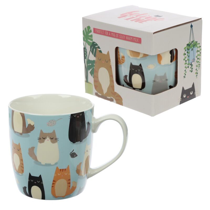 Feline kattekrus i porcelæn