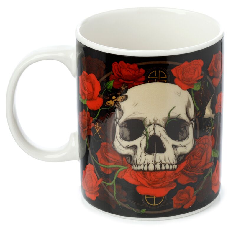 Skulls roses porcelæn krus