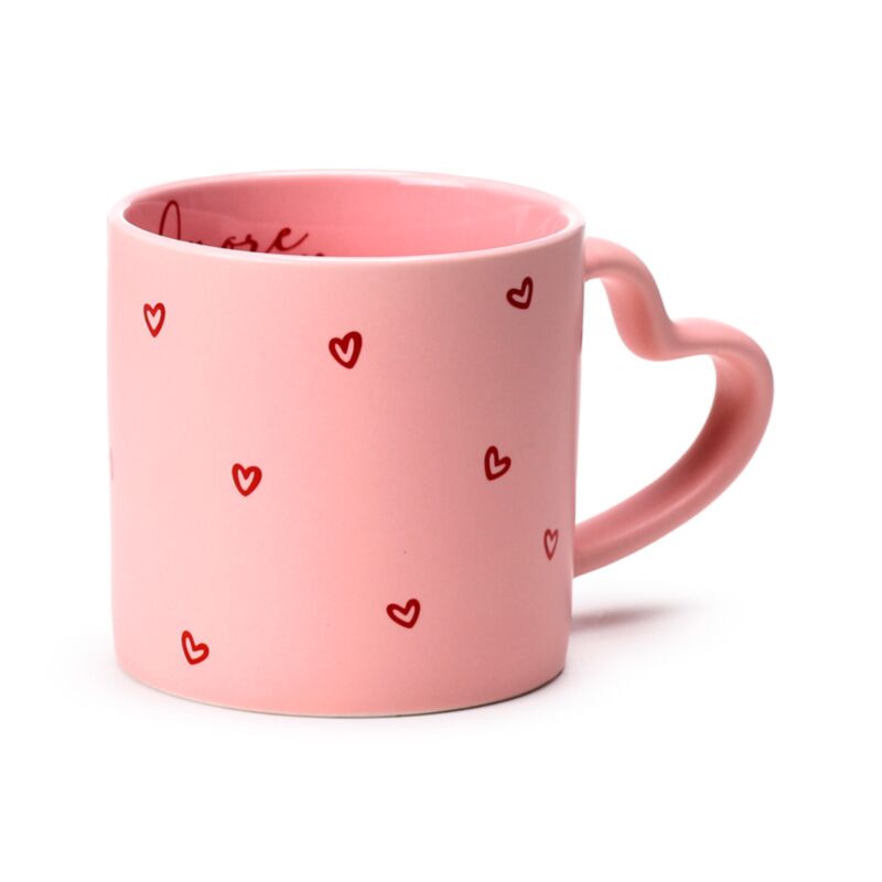 Amore hjerteformet porcelænskrus med hank