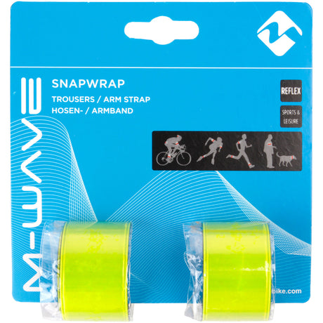 M-wave reflektor snapwrap arme og ben gul (2 stk)