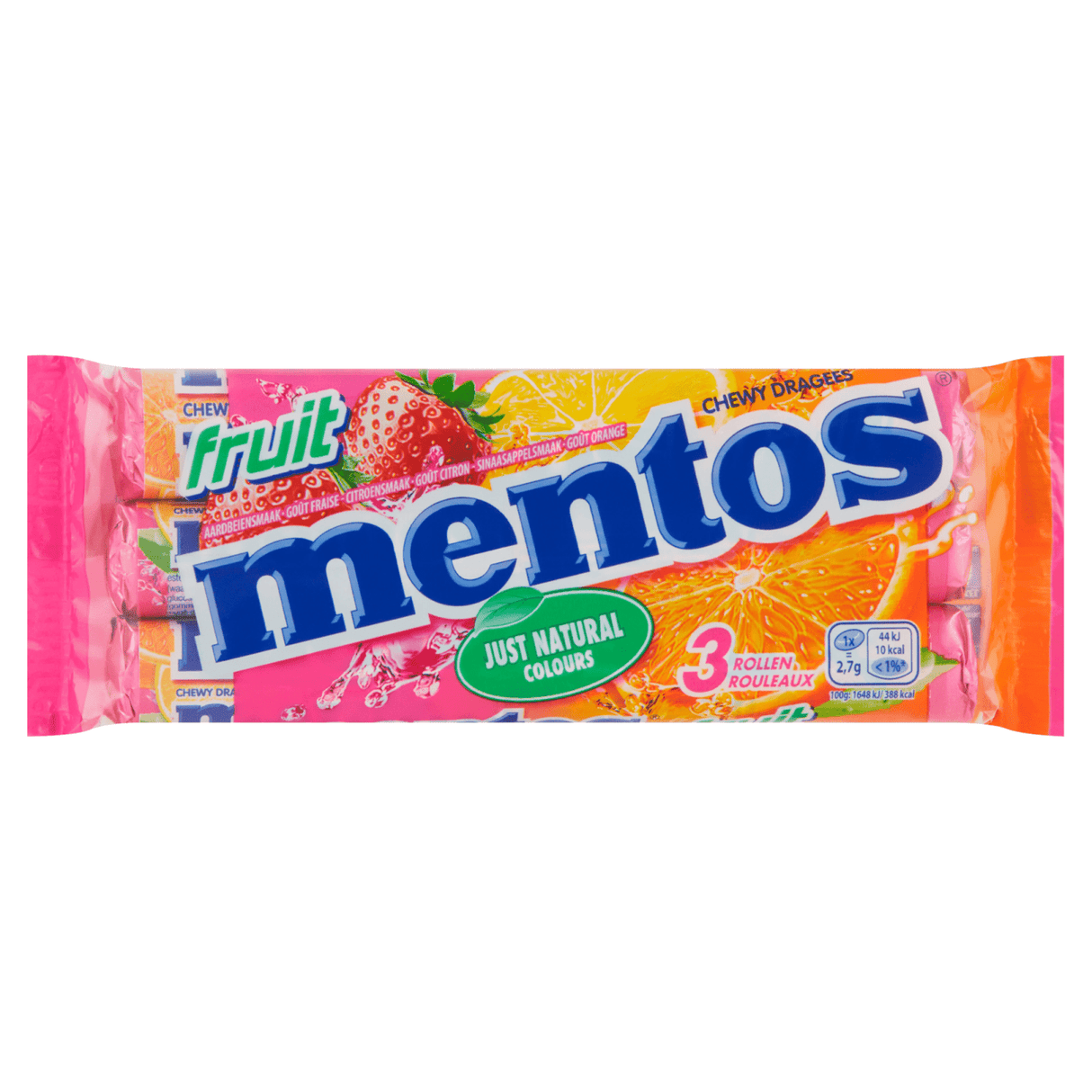 Mentos frugt 3-pak (25 stk.)