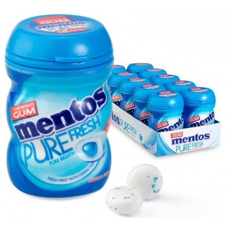 Mentos tyggegummi ren frisk frisk mynte - tyggegummi - sukkerfri - 8x50 stk.
