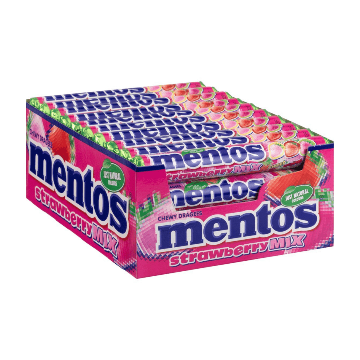 Mentos jordbærblandingsrulle (40 stykker)