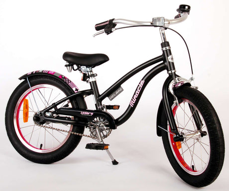 Volare Miracle Cruiser Children's Bicycle - Girls - 16 Inch - Matt Black - Prime Collection