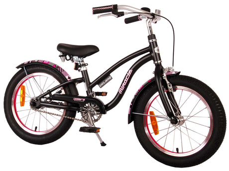 Volare Miracle Cruiser Children's Bicycle - Girls - 16 Inch - Matt Black - Prime Collection