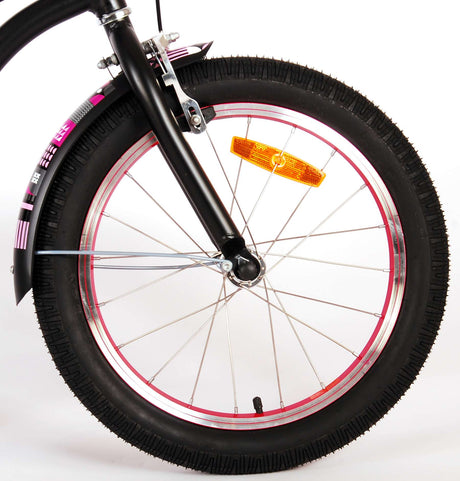Volare Miracle Cruiser Children's Bicycle - Girls - 18 Inch - Matt Black - Prime Collection