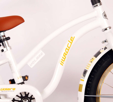 Volare Miracle Cruiser Children's Bicycle - Girls - 18 Inch - White - Prime Collection