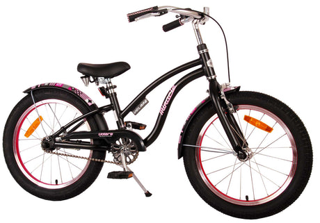 Volare Miracle Cruiser Children's Bicycle - Girls - 18 Inch - Matt Black - Prime Collection