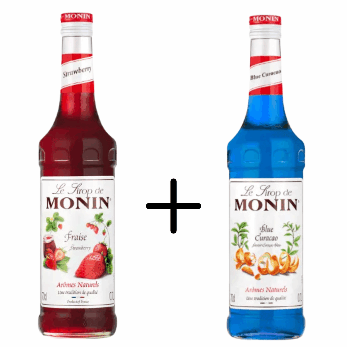 Monin sirup jordbærfraise + blå curacao