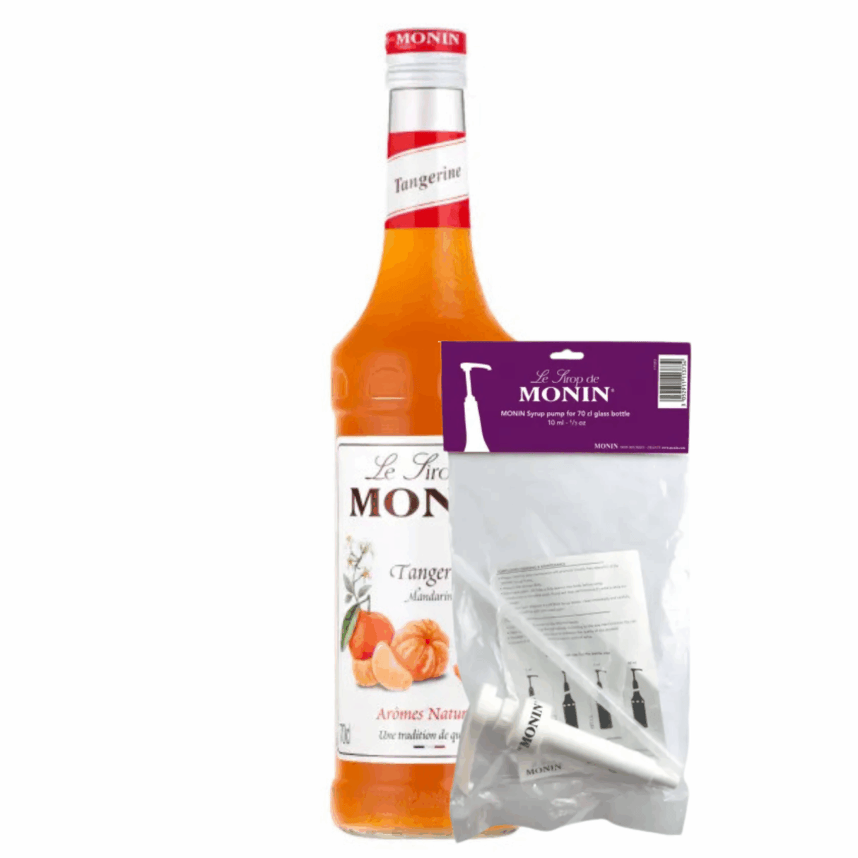 Monin sirup appelsin (70 cl) + sirup pumpe (10 ml)