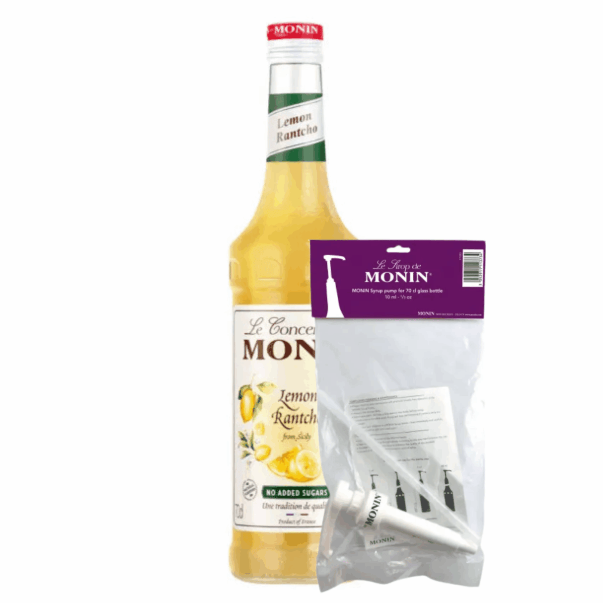 Monin sirup rantcho citron (70 cl) + sirup pumpe (10 ml)