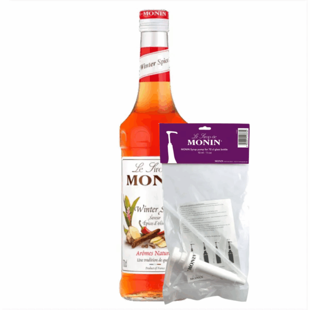 Monin sirup vinterkrydderi (70 cl) + siruppumpe (10ml)