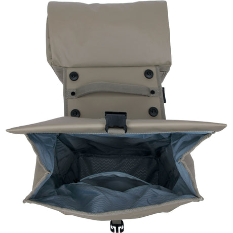 Burgers - new looxs new looxs ® leeds double mik 2.0 - dubbele fietstas – past op mik bagagedragers – gerecycled materiaal - geschikt voor elektrische fietsen – 38 liter - taupe