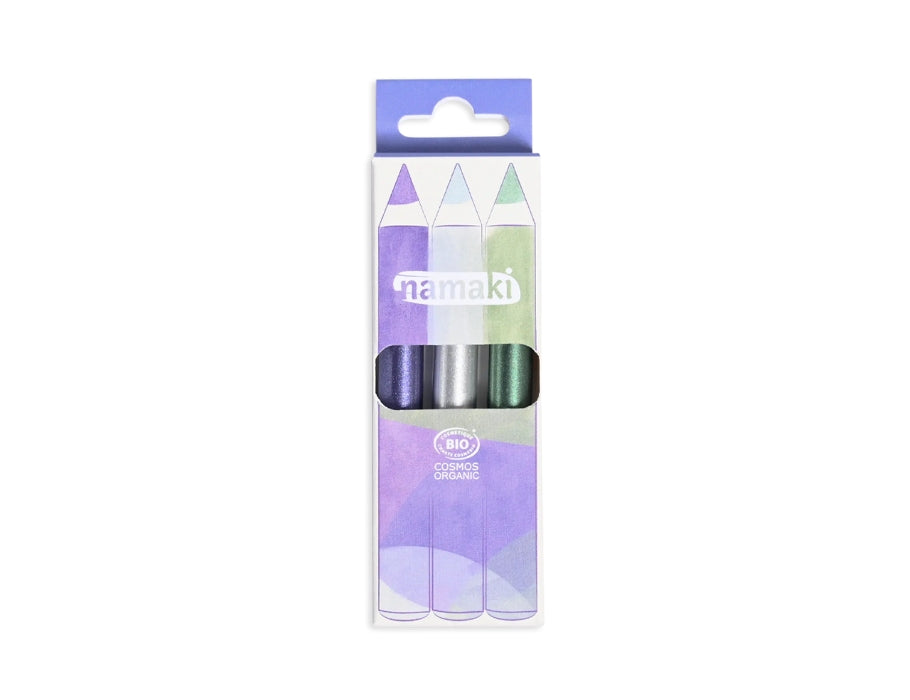 Namaki glitter make-up blyanter - måneskin - 3 stk.