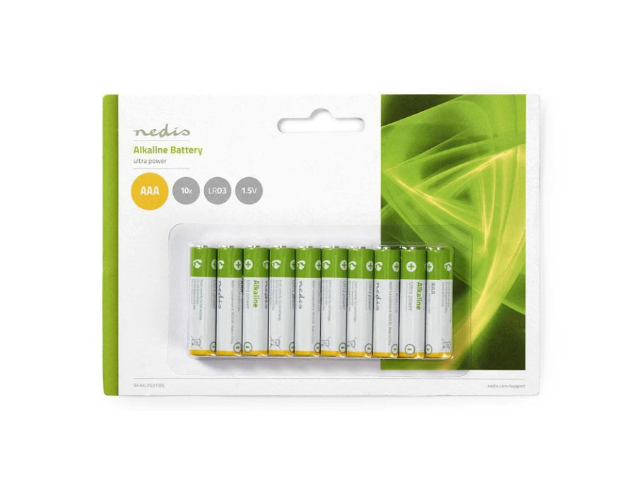 Nedis aaa batteri - alkalisk - 10 stk