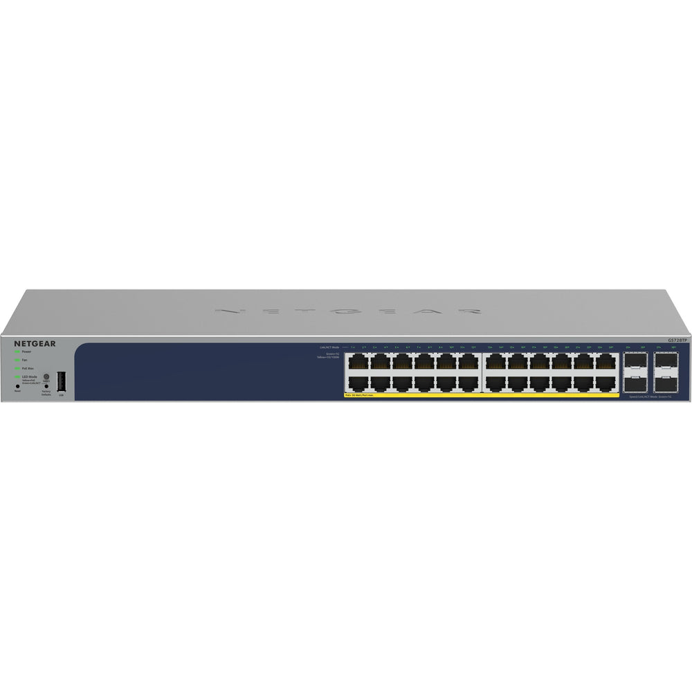 Netgear 24-ports gigabit ethernet poe+ smart switch med 4 sfp-porte (gs728tpv3)