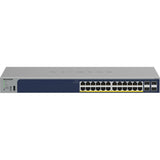 Netgear 24-ports gigabit ethernet poe+ smart switch med 4 sfp-porte (gs728tpv3)