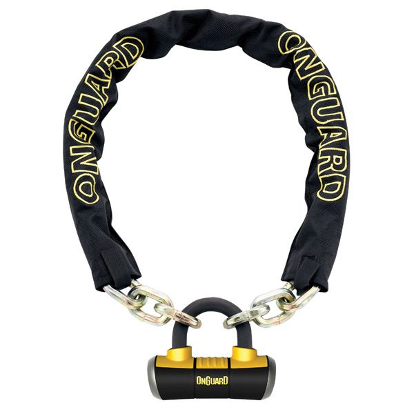 Onguard kædelås mastiff 110 cm x 10-14 mm sort gul