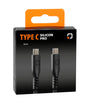Optiline silikonekabel USB type C > USB type C - 20 cm