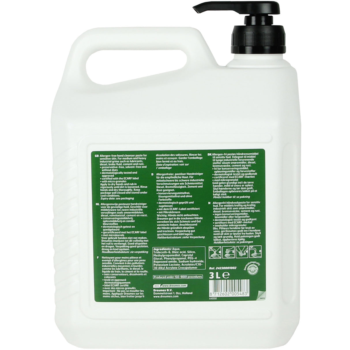 Dreumex håndrensepasta sensitiv 3l