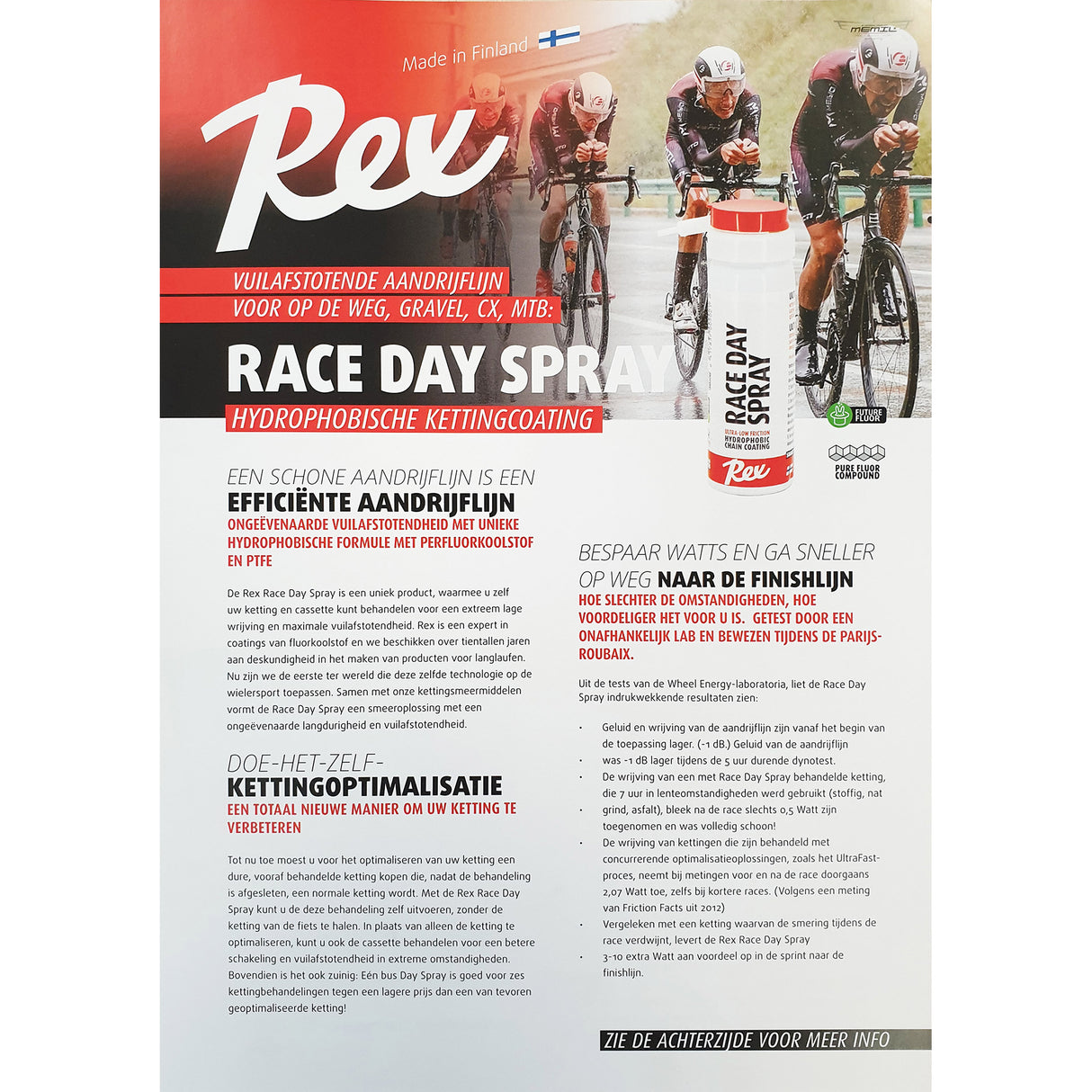 Rex race day spray hydrofob kædebelægning 40ml