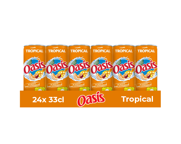Oasis tropisk dåse (24x33cl)