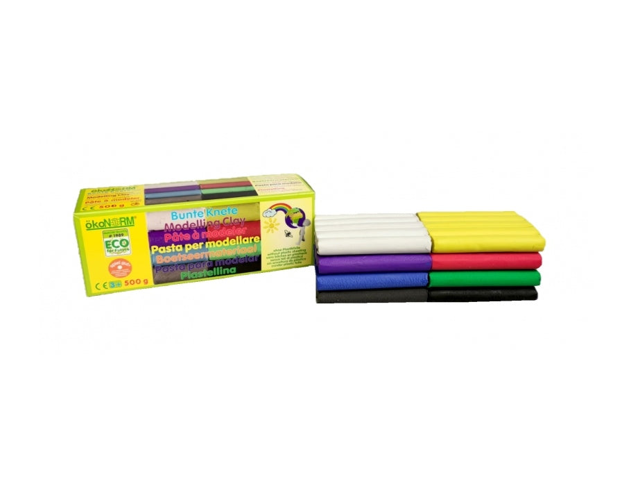 Ökonorm blød ler - 8 farver - 500 g