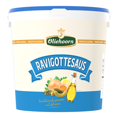 Oliehoorn ravigottesaus (10 liter)
