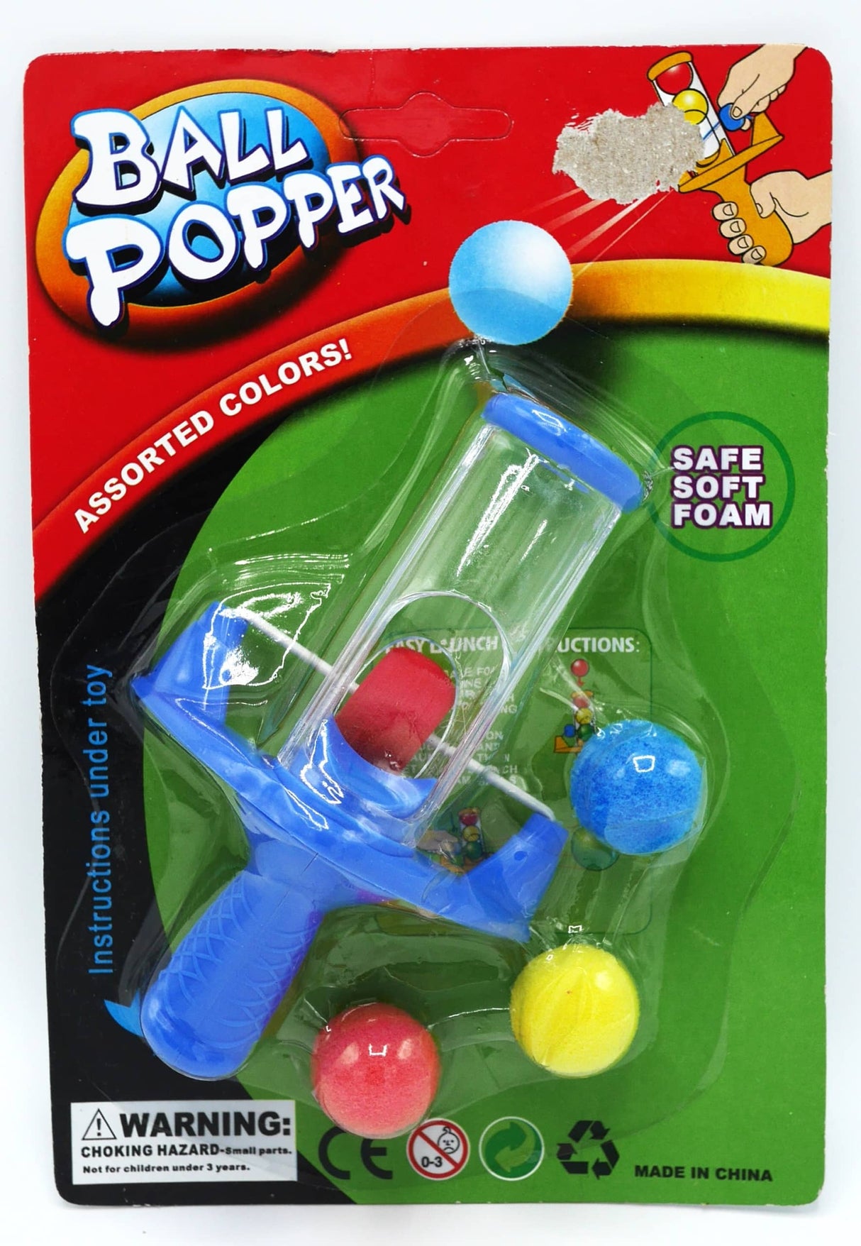 Jonotoys pal popper sikkert blødt boldspil med slangebøsse