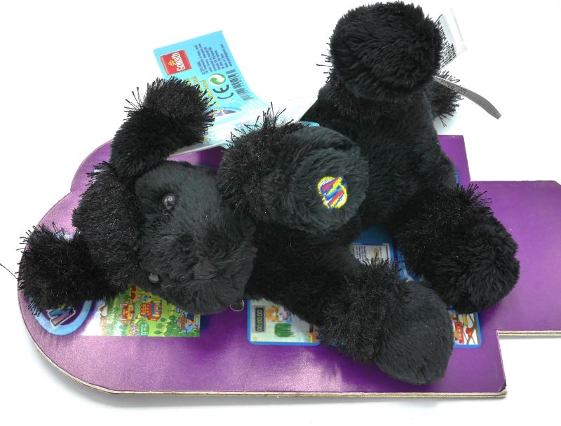 Webkinz plys hund sort 18 cm lang