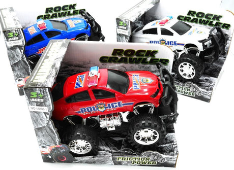 Jonotoys rockcrawler politibil i 3 forskellige farver