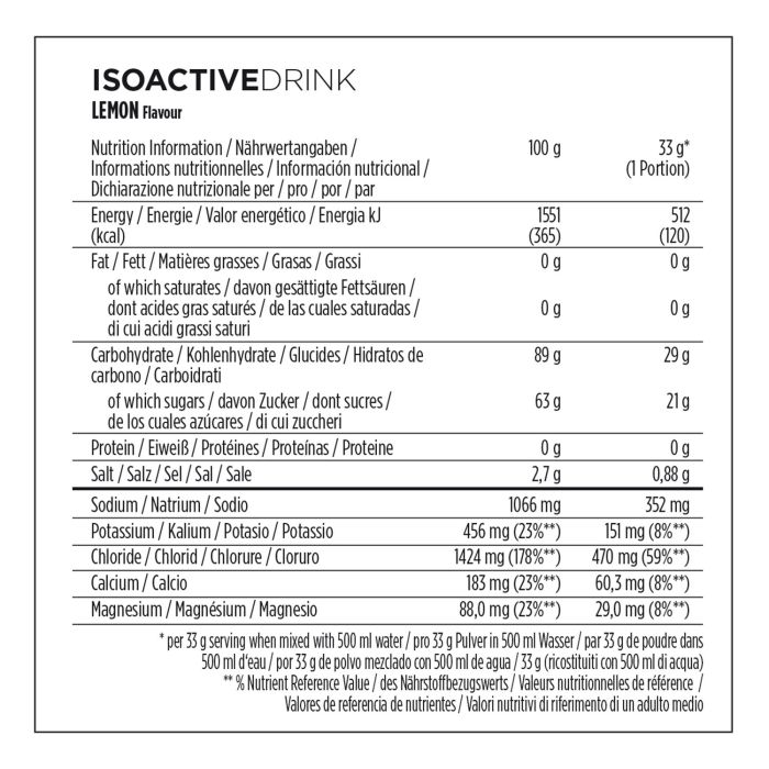 Powerbar isoactive 600 (1 x 600gr) - citron