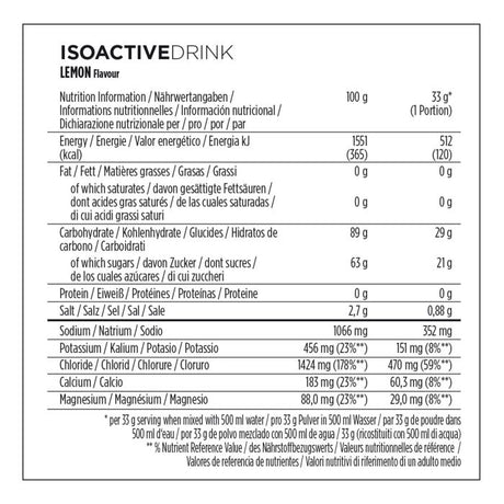 Powerbar isoactive 600 (1 x 600gr) - citron
