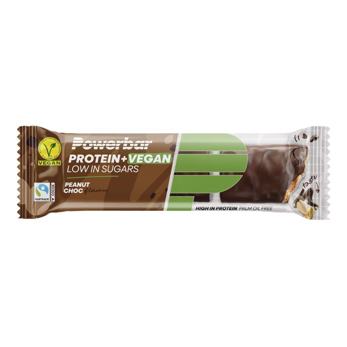 Powerbar protein+ vegansk (12 x 42gr) - jordnøddechokolade