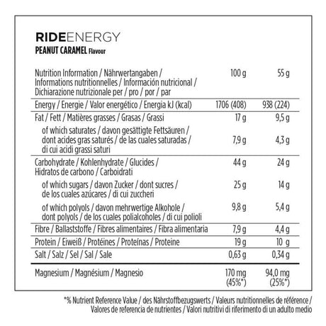 Powerbar ride energy (18 x 55gr) - jordnøddekaramel