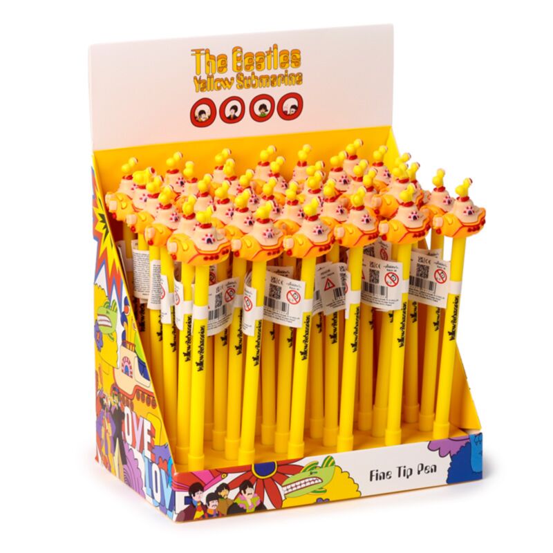 The beatles gule ubåds fineliner pen - sort