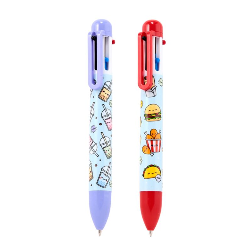 Foodiemals flerfarvet pen (6 farver)