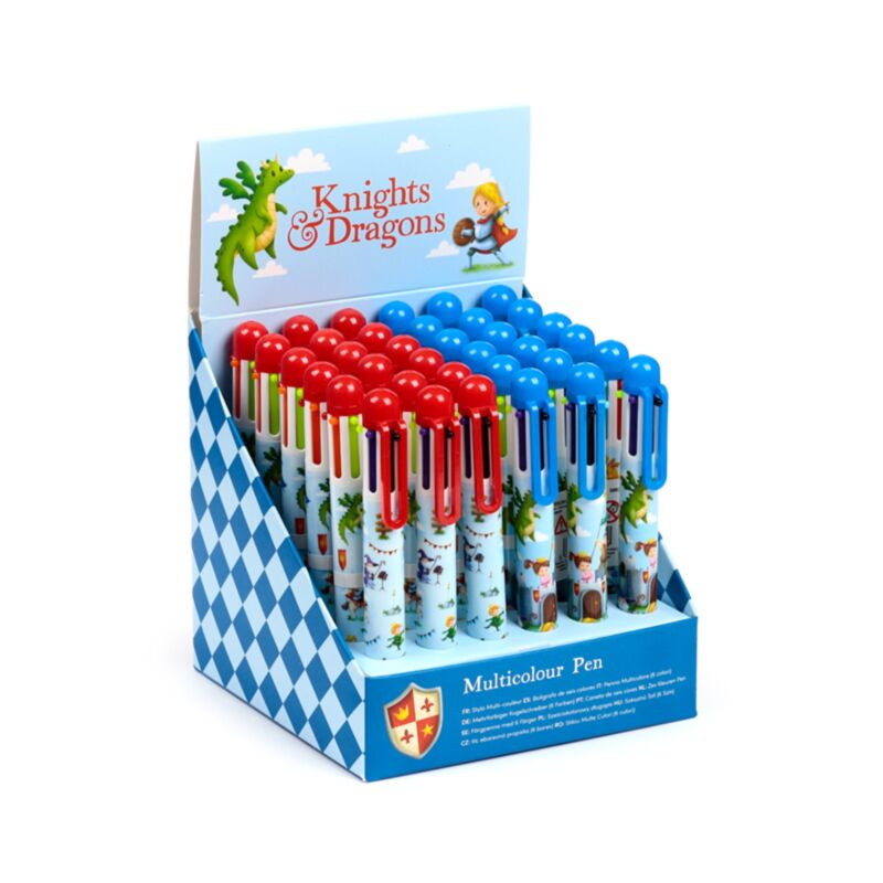 Knights dragons flerfarvet pen (6 farver)