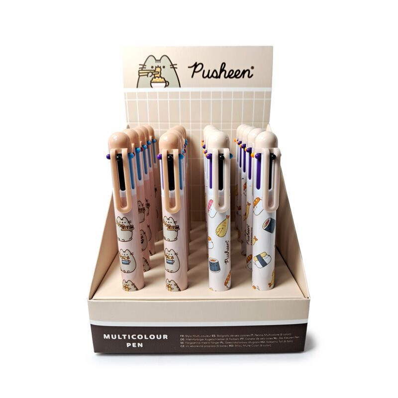 Union pusheen the cat sushi club flere farver pen (6 farver)
