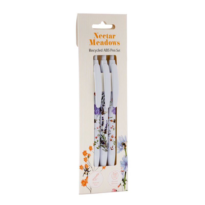 Nectar Meadows genbrugte abs (rabs) pen sæt med 3
