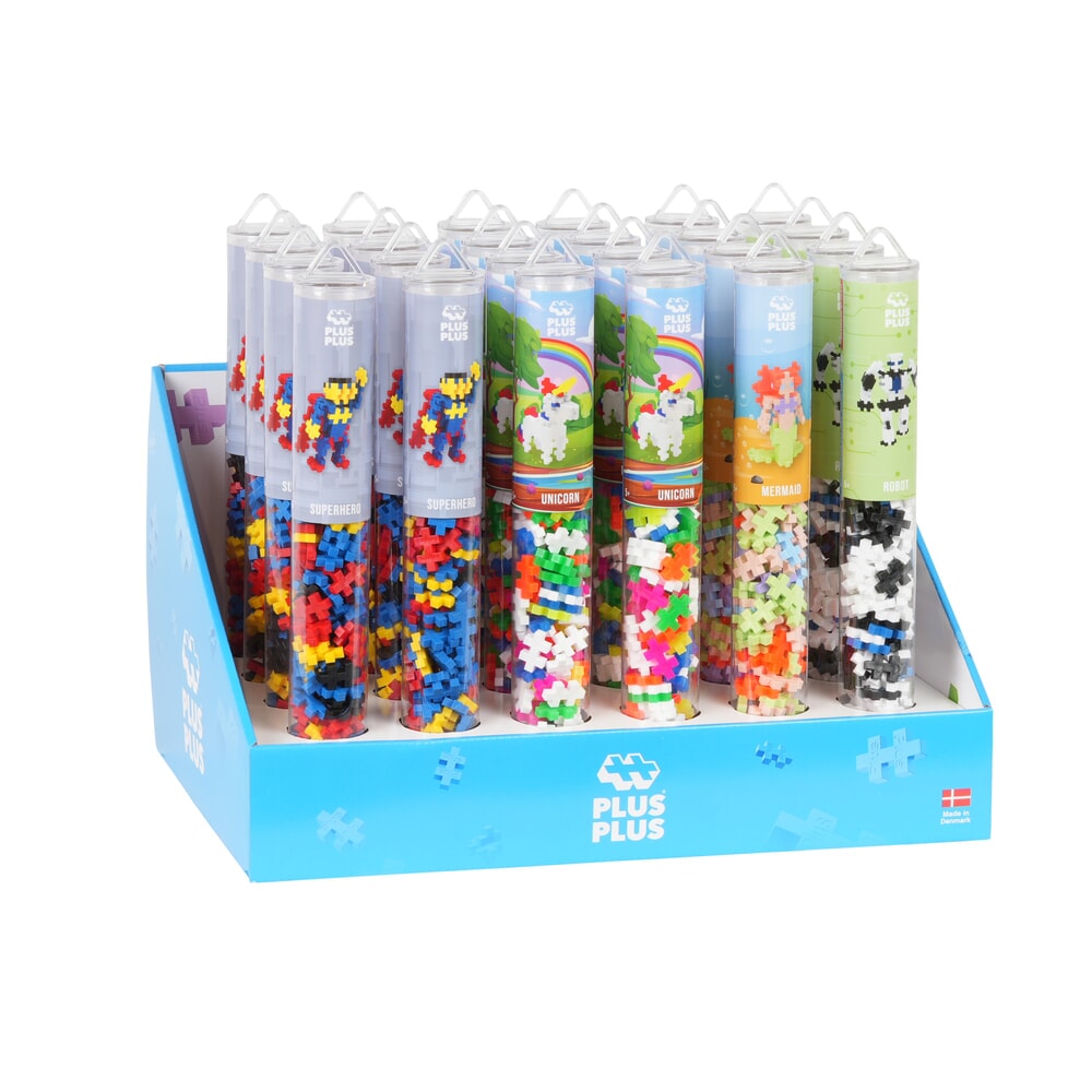 Plus plus tegn: 24 stykker rør plus-plus display (7235)