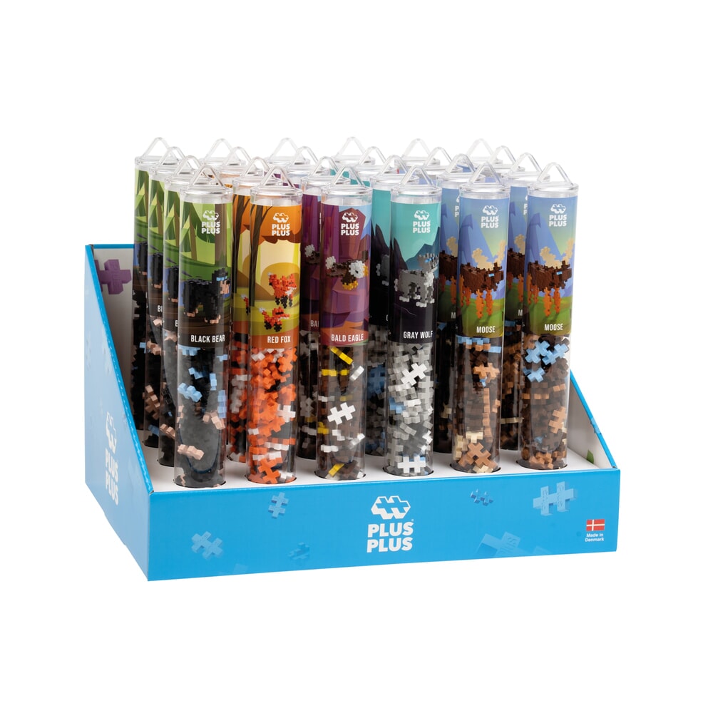 Plus plus vilde dyr: 24 stykker rør plus-plus display (7287)
