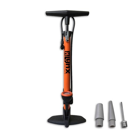 Cykelpumpe med manometer 6 bar orange